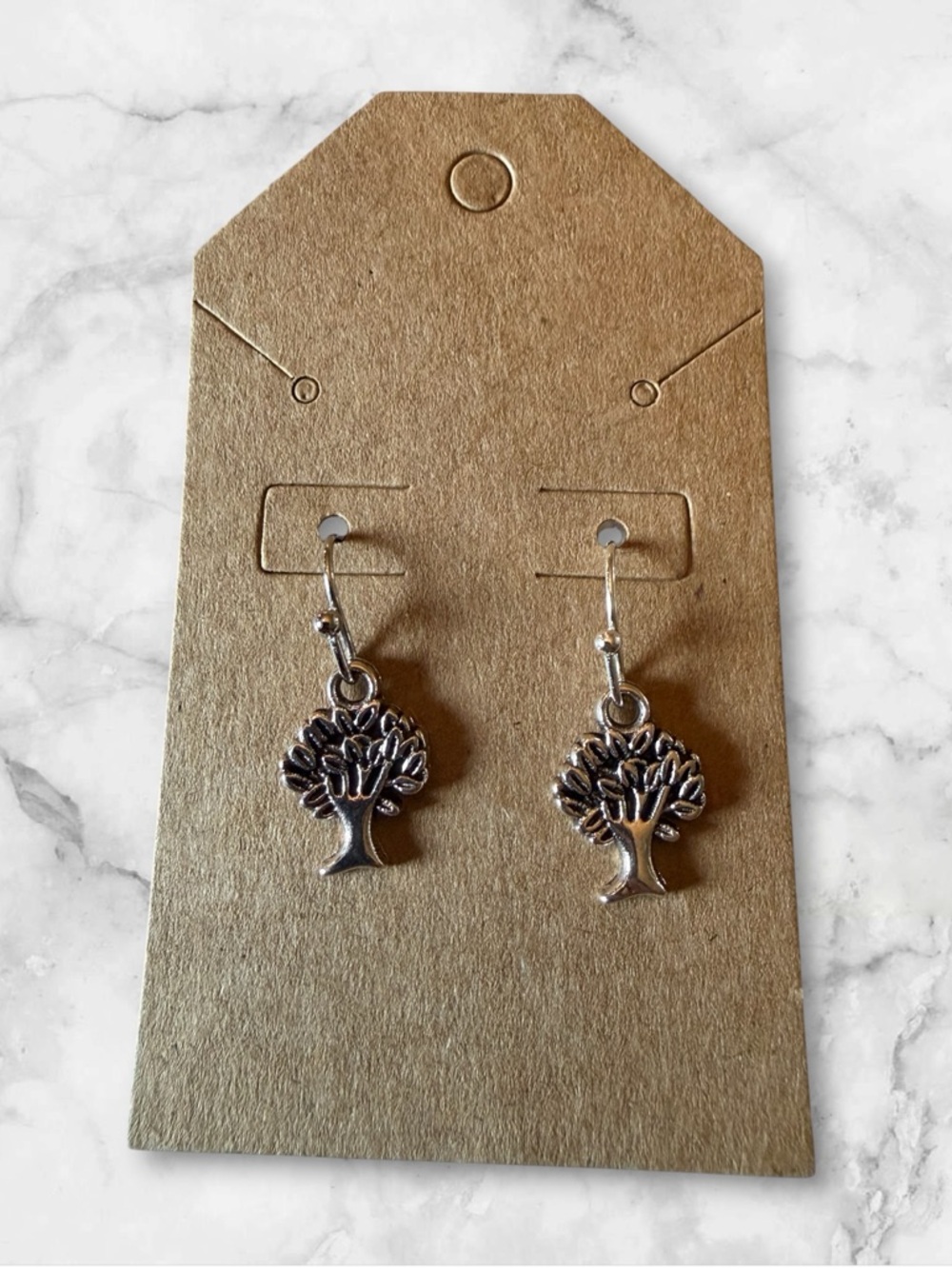 Silver Tree of Life Dangle Earrings